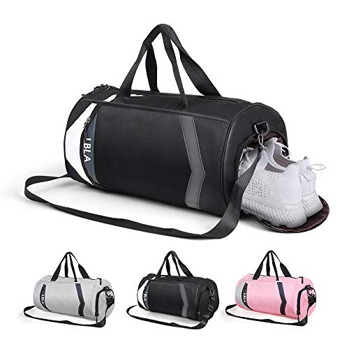 LBLA Small Gym Bag with Shoes Compartment for Men Women, Waterproof ...