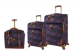 Steve Madden Luggage 3 Piece Softside Spinner Suitcase Set Collection (20″/28″/Under ...
