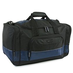 Perry Ellis 22″ Business Duffel Bag, Black/Navy