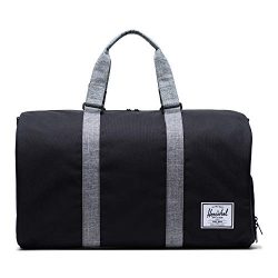 Herschel Novel Duffel Bag, Black/Raven Crosshatch, Classic 42.5L