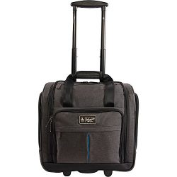 ORIGINAL PENGUIN Men’s Ethan Wheeled Under The Seat Carry On Bag, Black Crosshatch