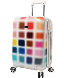 Steve Madden Cubic Luggage Carry On 20″ Hardside Suitcase With Spinner Wheels