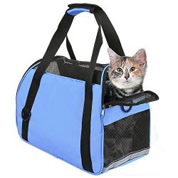 TIYOLAT Pet Carrier Bag, Airline Approved Duffle Bags, Pet Travel Portable Bag Home for Little D ...