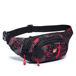 HAWXUNG Waist Pack Bag Fanny Pack for Men and Women Waterproof Hip Bum Bag with Large Capacity A ...