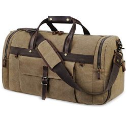 Travel Duffel Bag Waterproof Duffle Bags for Men Oversized Genuine Leather Carryon Weekend bag C ...