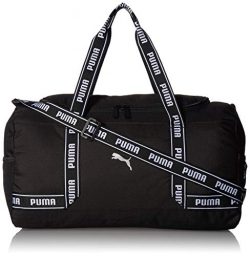 PUMA Women’s Commute Duffel, black/White, One Size