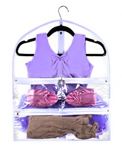 Small Clear Dance Garment Bag 19 inch x 24 inch Suit, Dress, and Costumes Hanging Travel Storage ...