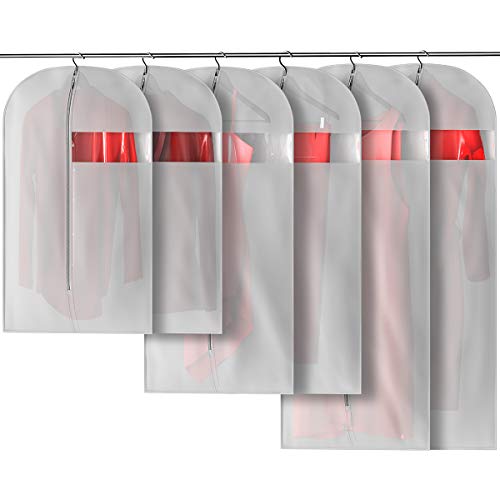 LOFTer Garment Bags for Storage, Garment Cover Bag Clear Plastic