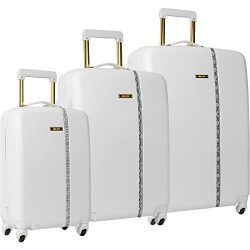 Nine West Noelle 3 Piece Hardside Spinner Luggage Set (White)
