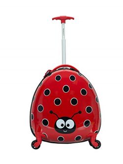 Rockland Jr. Kids’ My First Luggage-Polycarbonate Hard Side Spinner, LADYBUG