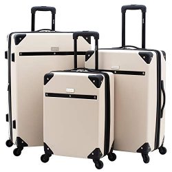 kensie 3 Piece Carroll Luggage Set, Sand Dollar