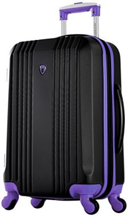 Olympia Apache Ii 21″ Carry-on Spinner, BLACK+PURPLE