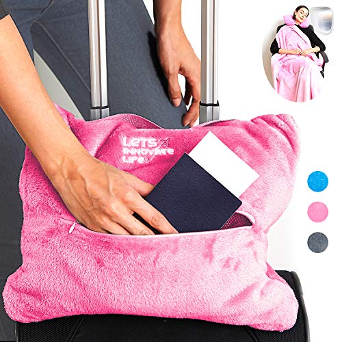 4 in 1 Travel Blanket Lightweight, Warm and Portable. The Latest