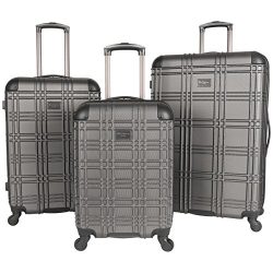 Ben Sherman Nottingham 3-Piece Lightweight Hardside 4-Wheel Spinner Travel Luggage Set: 20″ ...