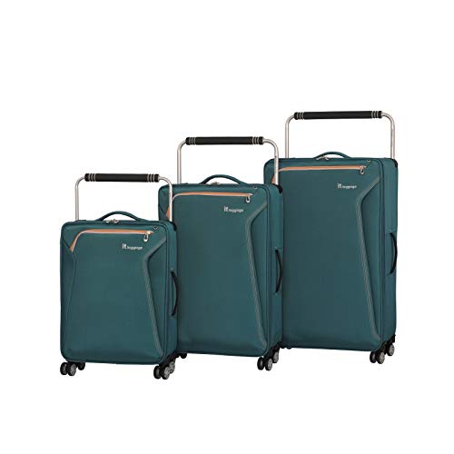it luggage World’s Lightest Accent 8 Wheel 3 Piece Set, Mediterranean Green