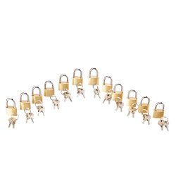 Juvale 12-Pack Mini Padlock Luggage Locks with Keys, 0.7 x 1.2 x 0.25 Inches