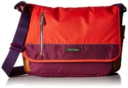 Vera Bradley Women’s Lighten Up Laptop Messenger Crossbody Bag, Hot Lava, One Size