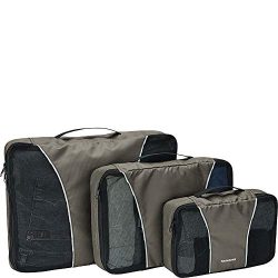 Samsonite 3 Piece Packing Cube Set Travel Tote, Charcoal, One Size