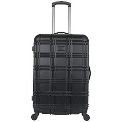 Ben Sherman Luggage Nottingham 24″ Embossed PAP 4-Wheel Luggage (Black)