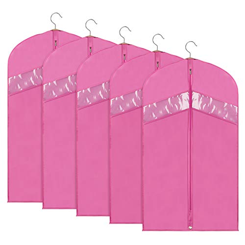 Univivi Garment Bag Foldable Dance Garment Bags for Storage and Travel 43inch, Anti-Moth Protect ...