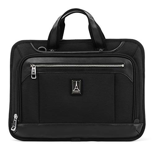 Travelpro Luggage Platinum Elite 16″ Expandable Business Briefcase, Shadow Black, One Size