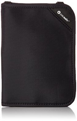 Pacsafe Rfidsafe V150 Anti-Theft RFID Blocking Compact Passport Wallet, Black