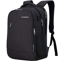 Canway Travel Laptop Backpack, Large College School Computer Bag with USB Charging Port Fits 15. ...