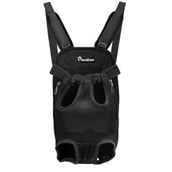 PAWABOO Pet Carrier Backpack, Adjustable Pet Front Cat Dog Carrier Backpack Travel Bag, Legs Out ...