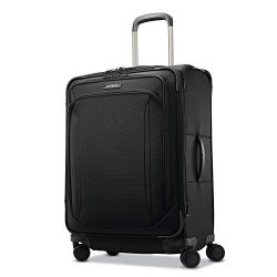 Samsonite Lineate Softside Luggage, Obsidian Black, Checked-Medium