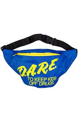 Neon Retro DARE Fanny Pack Waist Bags with Adjustable Waist Straps (Neon Blue)