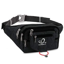 WATERFLY Fanny Pack for Men Women Large Waist Pack with Multi Pockets for Running Hiking Camping ...