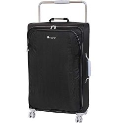 IT Luggage 31.5″ World’s Lightest 8 Wheel Spinner, Raven With Vapor Blue Trim