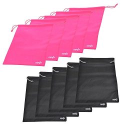 Cosmos 10 PCS Non-Woven Drawstring Shoe Bags, 13-3/4 x 11 inches & 17-1/2 x 13-1/2 inches (B ...