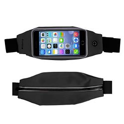 Malama Running Fanny Pack, Slim Waist Pack for iPhone Xs Max, XR and Any Large Smartphone, 3 Poc ...