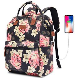 BRINCH Laptop Backpack 15.6 Inch Wide Open Computer Laptop Bag College Rucksack Water Resistant  ...