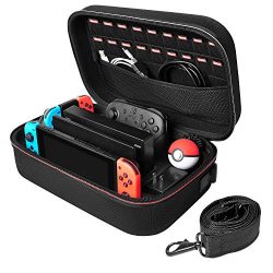 Nintendo Switch Carrying Case – Hestia Goods Portable Travel All Protective Hard Messenger ...