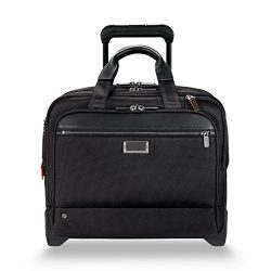 Briggs & Riley @ work-Medium Upright Expandable Brief Rolling Briefcase, Black