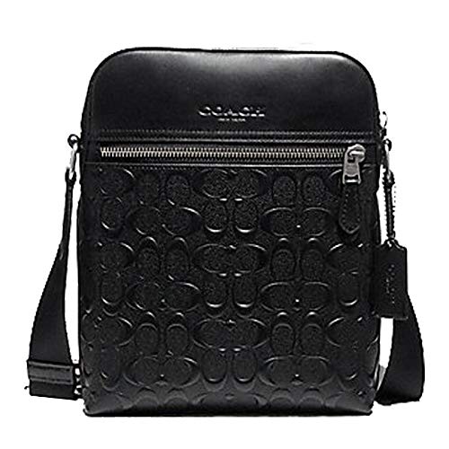 Coach Houston Flight Bag In Signature Leather Black - LuggageBee ...