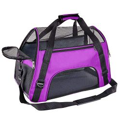 Soft Pet Carrier Airline Approved Soft Sided Pet Travel Carrying Handbag Under Seat Compatibilit ...