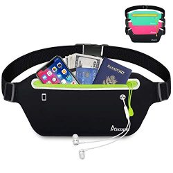 AIKENDO Slim Running Belt Fanny Pack,Fitness Waist Pouch Bag Exercis Gym Waist Pack,Jogging Belt ...