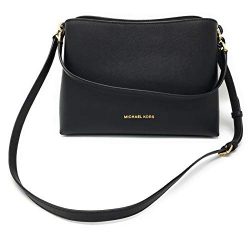 Michael Kors Women’s Sofia Large EW Satchel Crossbody (Black/Black)