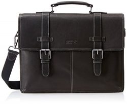 Kenneth Cole Reaction Colombian Leather Dual Compartment Flapover 13″ Laptop Business Port ...