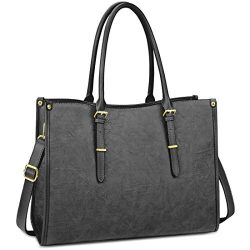 Laptop Bag for Women 15.6 Inch Waterproof Lightweight Leather Laptop Tote Bag Womens Professiona ...