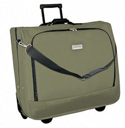 Geoffrey Beene Deluxe Rolling Garment Bag – Travel Garment Carrier With Wheels – Oli ...