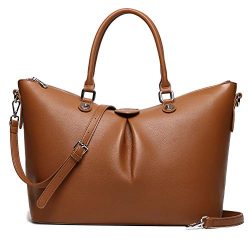 Laptop Tote Bag for Women 15.6inch Leather Business Office Work Bag Travel Handbag with Shoulder ...